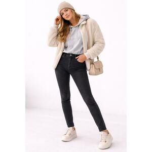 AGOLDE Black Skinny Jeans Size 27 High Rise Faded Wash Denim